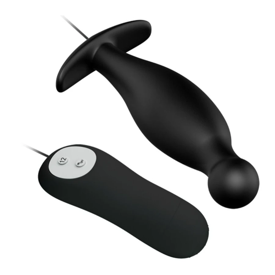 PRETTY LOVE - PLUG ANALE IN SILICONE 12 MODALIT DI VIBRAZIONE NERO